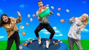 ЭКСТРЕМАЛЬНЫЙ БАТУТ Челлендж !!