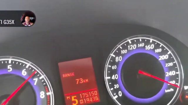 Инфинити G35Х максимальная скорость