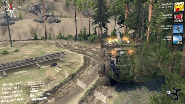 SpinTires - карта "B-1" пройдено #12 смотреть онлайн