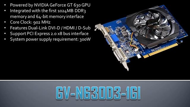 GV N630D3 1GI смотреть онлайн