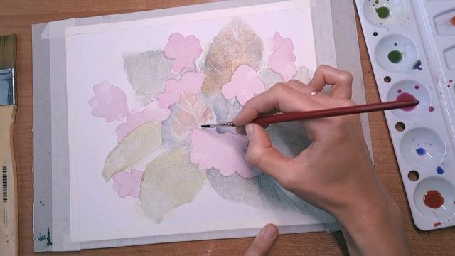 Рисуем фиалки акварелью. смотреть онлайн