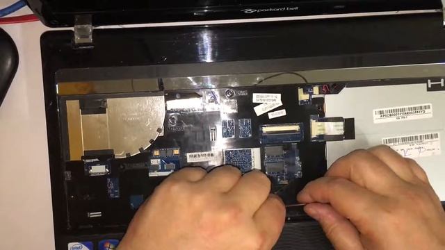 PACKARD BELL EASYNOTE TM85-CU-001RU. Разбор и чистка. смотреть онлайн
