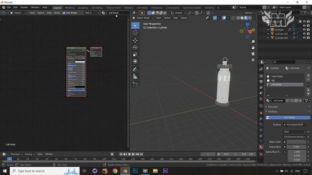 Mechanical Grenade / Sci Fi Grenade 3D Modeling And Texturing In Blender / BlenderTutorial