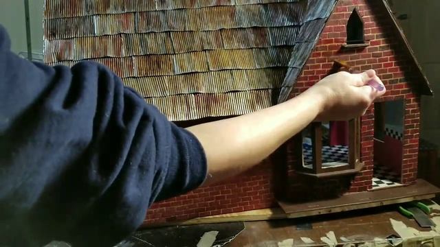 Dollhouse Brick Mortar and age painting Tutorial смотреть онлайн