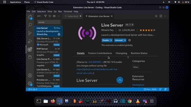 HTML Extensions in Visual Studio Code || Important Extensions for HTML in Visual Studio Code смотреть онлайн