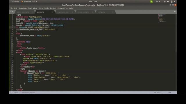 Практический урок по программированию на PHP для начинающих - делаем вывод постов на пхп смотреть онлайн
