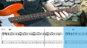 Pink Floyd - Money (Bass cover with tabs)