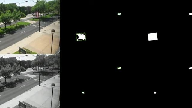 Mask extraction by ViBe background algorithm смотреть онлайн