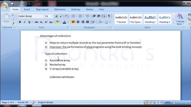 PL/SQL: Collections Part-2 смотреть онлайн