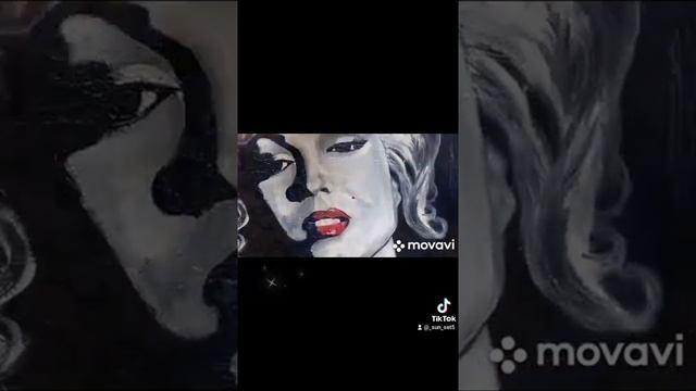 Портрет"Мерилин Монро".Поп-арт.Маслянные краски.Покрытие картины лаком. смотреть онлайн