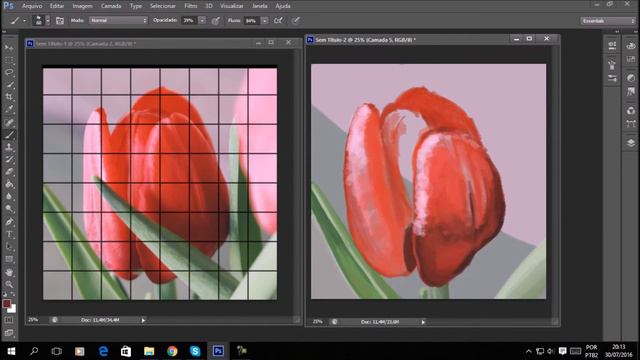 Tulipa Aquarela  - Speed Painting