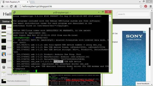 Program Raspberry Pi using Python, to receive data from Arduino смотреть онлайн