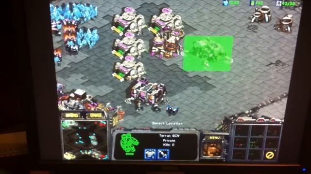 Starcraft broodwar, monitor view, battle lesson with West and Helloween смотреть онлайн
