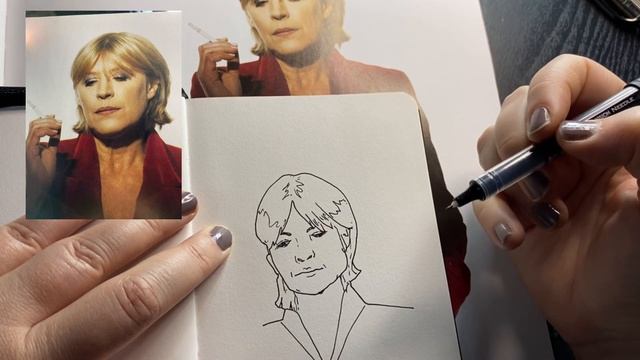 NO WRINKLES? [SKETCH WITH ME DAILY 2 - PORTRAITS] Learn to sketch ink & alcohol markers смотреть онлайн