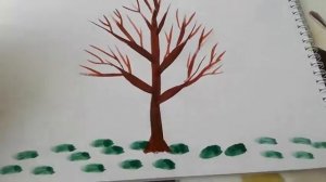 Как нарисовать дерево красками. Видеоурок для детей 3-6 лет.