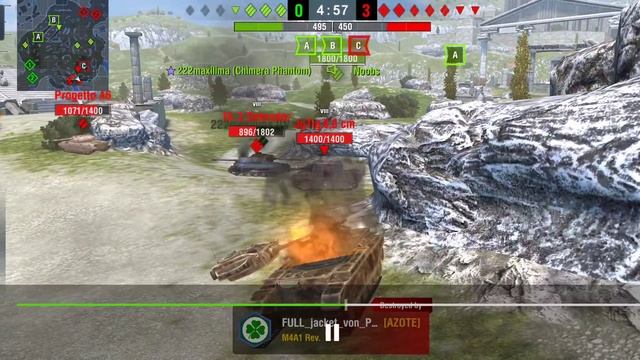 Interesting victory with bunch of noobs (Supremacy) World of tanks Blitz смотреть онлайн