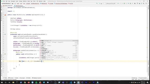 Leer Datos Dinámicos EditText y List en Android Studio смотреть онлайн