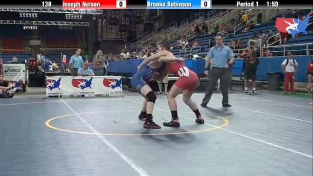 Fargo 2012 138 Round 6: Joseph Nelson (Wisconsin) Vs. Brooks Robinson (Utah)