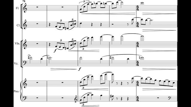 Stephen Cohn - Sea Change for Flute, Clarinet, Violin, 'Cello and Piano [Score-Video] смотреть онлайн