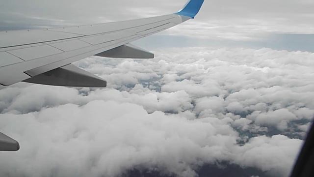 Полет из Минеральных Вод в Москву. Boeing 737-800. Авиакомпания Победа