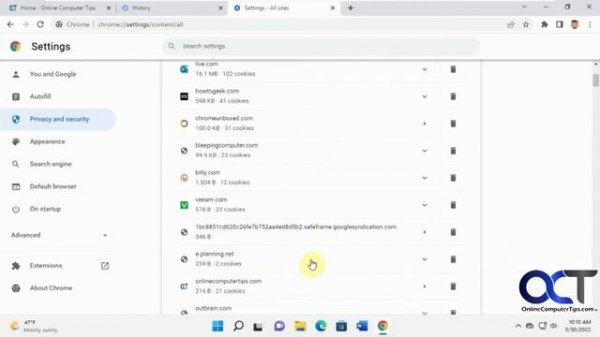 How to Manually Delete Website Specific Data and Cookies from Google Chrome
