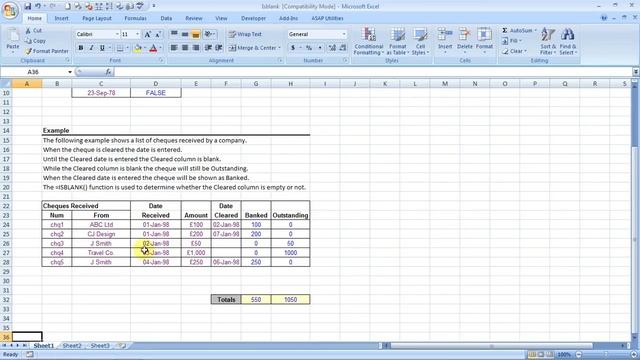 Isblank Formula in Excel смотреть онлайн