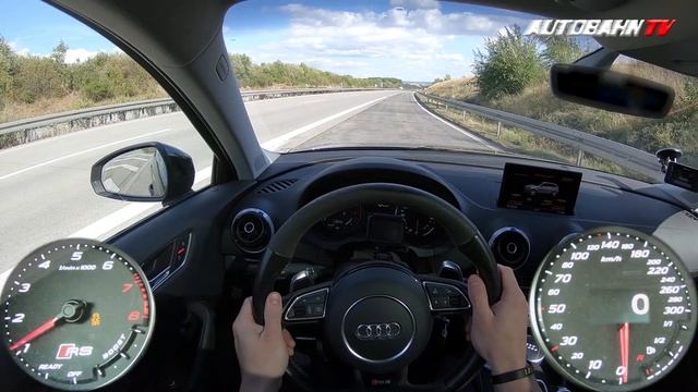 Audi RS3 8V (367HP) POV ACCELERATION & TOP SPEED смотреть онлайн