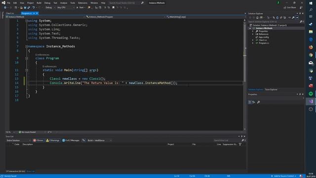 Instance Methods - C# Basics with Visual Studio 2019 смотреть онлайн
