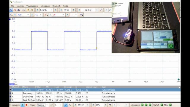 Bluetooth waveform generator with ESP32 board смотреть онлайн