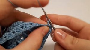 Ажурный РУКАВ крючком, процесс knitting