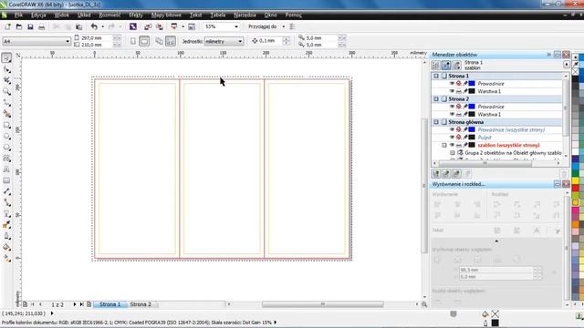 Corel Draw X6 - szablon ulotki DL / 3Z смотреть онлайн