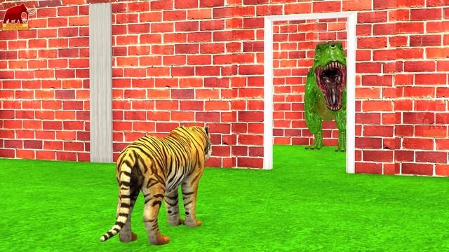 Choose the Right Slide with Cow Tiger Elephant Mammoth Buffalo Gorilla Crossing Fountain Animal Gam смотреть онлайн