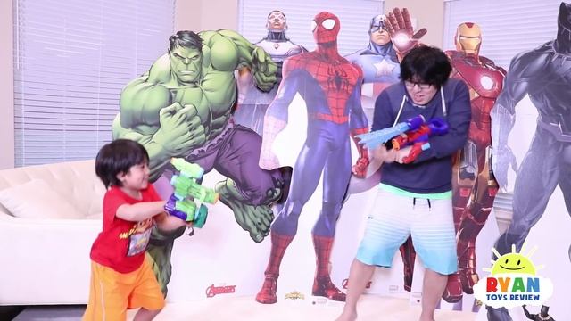 Marvel Avengers Infinity War Superhero Toys Hide and Seek with Ryan ToysReview смотреть онлайн