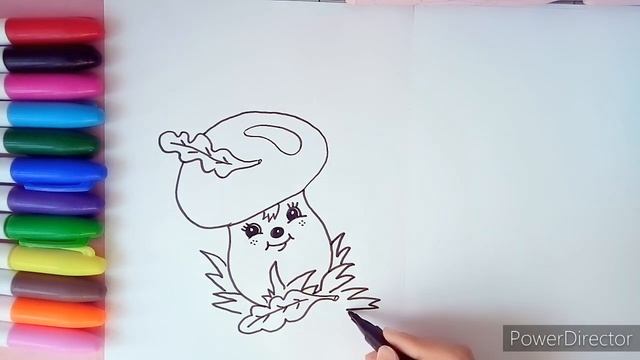 Как нарисовать гриб! смотреть онлайн