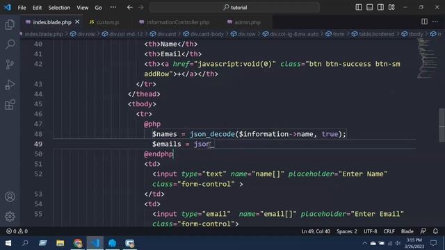 How to store, edit , delete Repeater/Multiple Data into Database using PHP(Laravel) all in one | смотреть онлайн