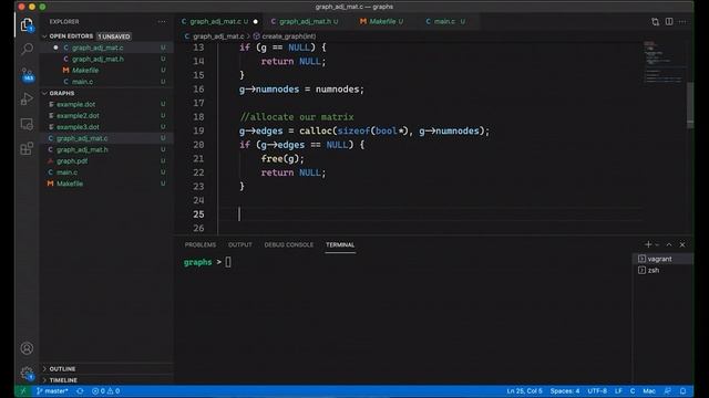 How To Implement a Graph in C. (adjacency matrix version) смотреть онлайн