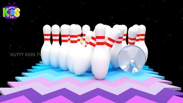 Alphabets with bowling ball | ABC phonics with Bowling pin | Bowling Ball Adventure For Kids смотреть онлайн