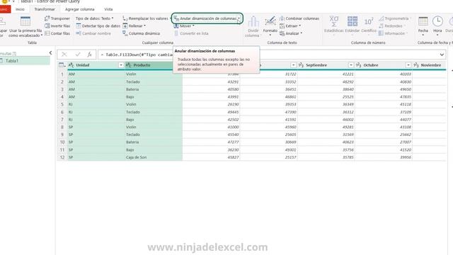 Cómo Transponer Columna a Fila en Excel usando Power Query – Paso a Paso смотреть онлайн