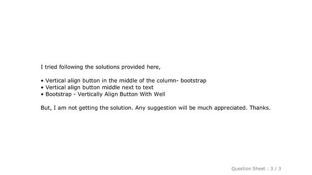 HTML : Vertically middle align button in bootstrap column смотреть онлайн