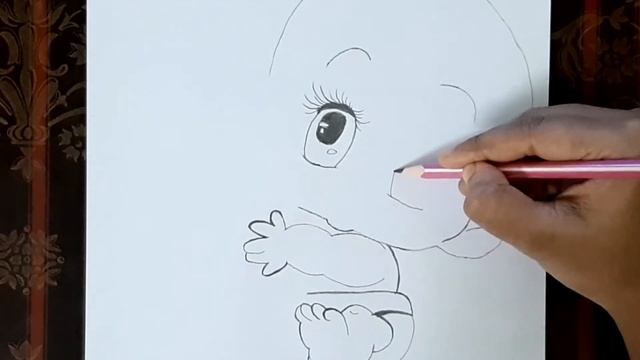 How to draw a cute Baby || PENCIL SKETCH - Step by Step смотреть онлайн