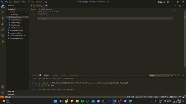 Bubble Sort | Easy Explanation | Using Python смотреть онлайн