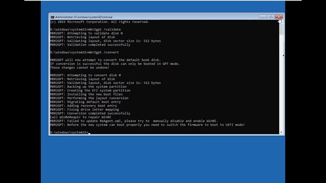 How to convert MBR to GPT drive to switch BIOS to UEFI on Windows 10 смотреть онлайн