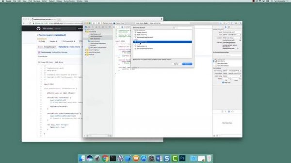 GitHub 08: Retrieve New Branch and Pull Request Merge (iOS Xcode Development)