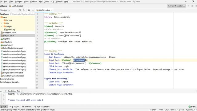Robot Framework Tutorial - Python - Selenium (Part-8) : List and Dictionary смотреть онлайн