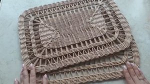 Прямоугольная ажурная салфетка _ плетем из бумаги