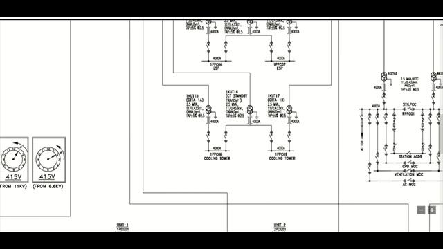 Electrical Key Single Line Diagram for Power Generation & Distribution смотреть онлайн