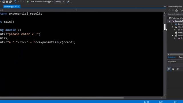 program to calculate exponential function with c++ смотреть онлайн