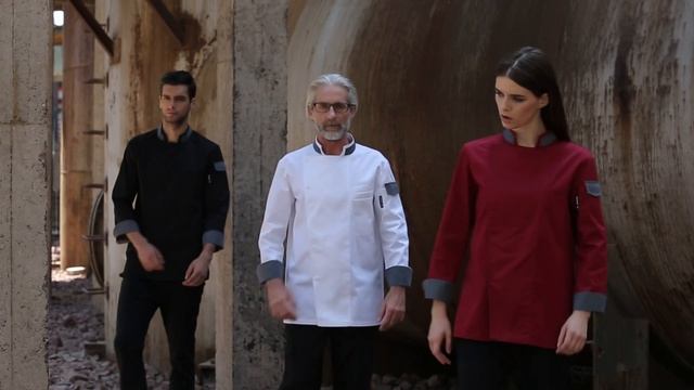 Поварской китель с серой отделкой на кнопках. Checkedout смотреть онлайн