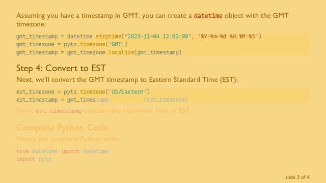 Converting GMT to EST in Python смотреть онлайн