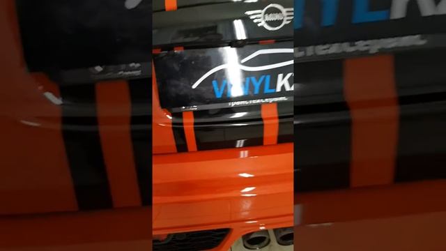 Mini Cooper - оклейка кузова автомобиля полосами, пленка Oracal 970 смотреть онлайн
